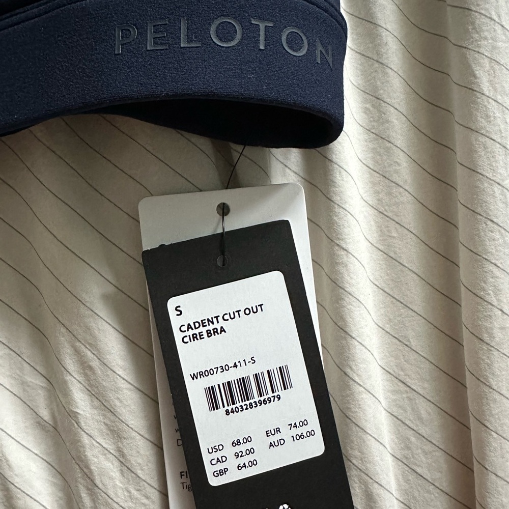 Peloton Cadent Navy Cire Sports Bra (S) NWT - Picture 3 of 4